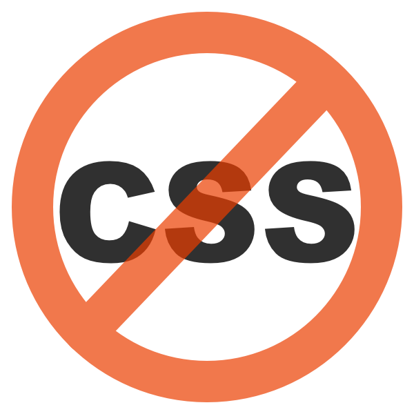 No CSS